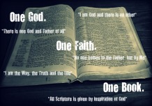One God. One Faith. One Book.